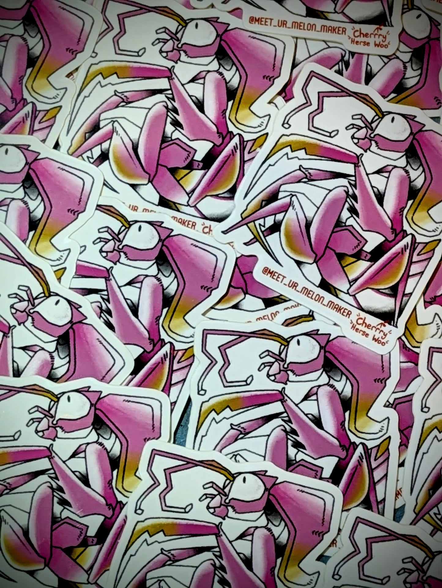 Square Orchid Mantis Sticker