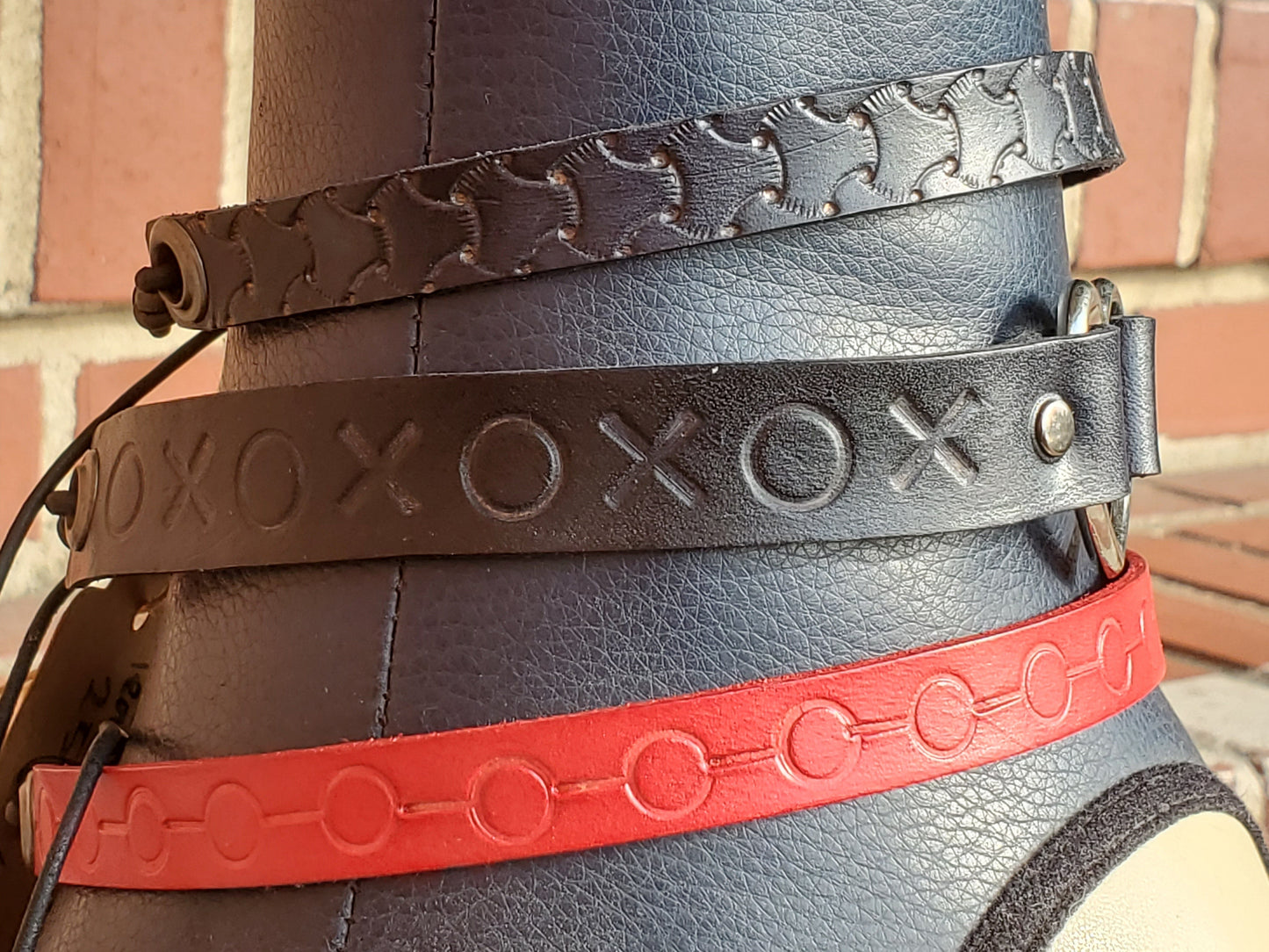 Leather Patterned Chokers