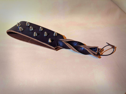 Leather Cone Studded Paddle
